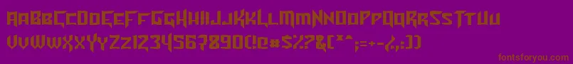 fuente TurokNormal – Fuentes Marrones Sobre Fondo Morado