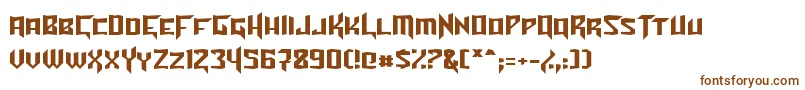 TurokNormal-fontti – ruskeat fontit valkoisella taustalla