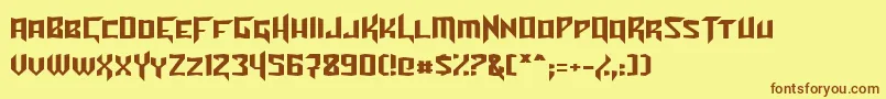 TurokNormal Font – Brown Fonts on Yellow Background