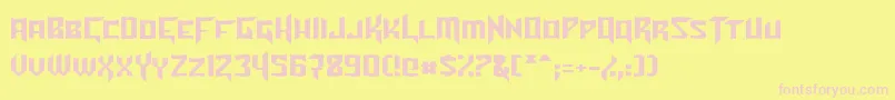 TurokNormal Font – Pink Fonts on Yellow Background