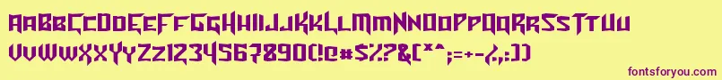 TurokNormal Font – Purple Fonts on Yellow Background