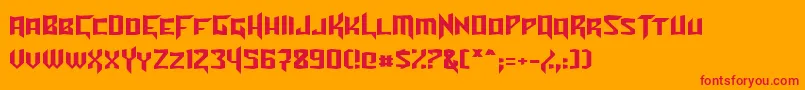 TurokNormal Font – Red Fonts on Orange Background