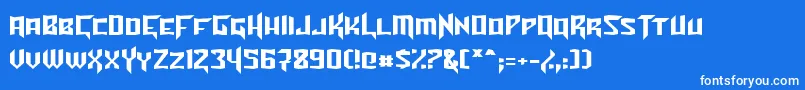 TurokNormal Font – White Fonts on Blue Background