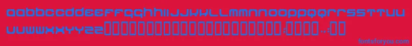 Dipdop Font – Blue Fonts on Red Background