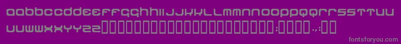 Dipdop-fontti – harmaat kirjasimet violetilla taustalla