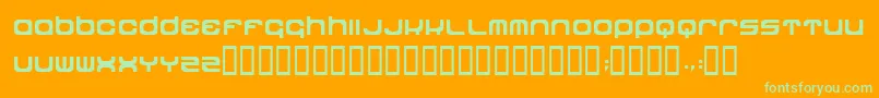 Dipdop-Schriftart – Grüne Schriften auf orangefarbenem Hintergrund