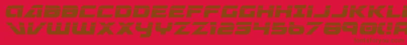 フォントGraymalkinLaserCondensed – 赤い背景に茶色の文字