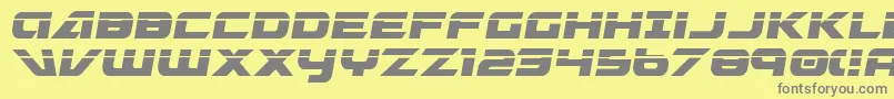 フォントGraymalkinLaserCondensed – 黄色の背景に灰色の文字