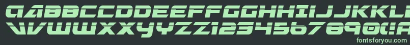 GraymalkinLaserCondensed Font – Green Fonts on Black Background