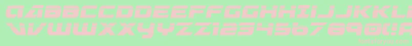 Fonte GraymalkinLaserCondensed – fontes rosa em um fundo verde