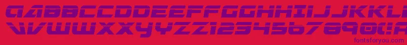 GraymalkinLaserCondensed-Schriftart – Violette Schriften auf rotem Hintergrund