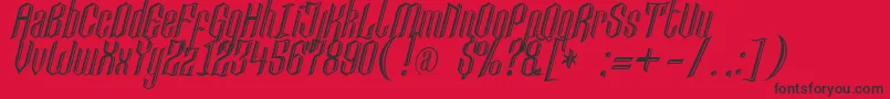Lancastercastle Font – Black Fonts on Red Background