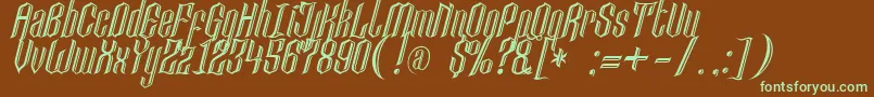 Lancastercastle Font – Green Fonts on Brown Background