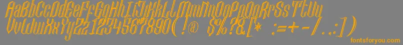 Lancastercastle Font – Orange Fonts on Gray Background