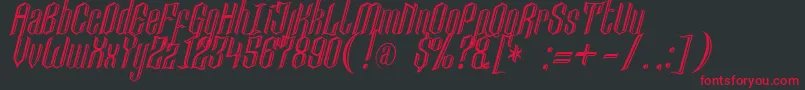 Lancastercastle Font – Red Fonts on Black Background