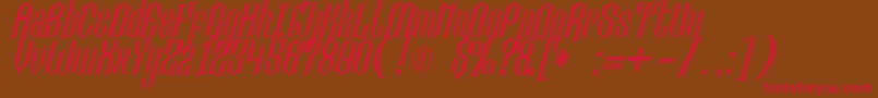 Lancastercastle Font – Red Fonts on Brown Background
