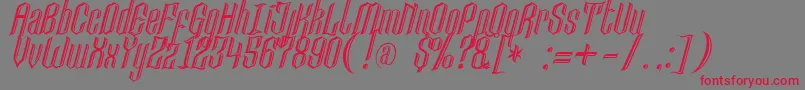 Lancastercastle-Schriftart – Rote Schriften auf grauem Hintergrund