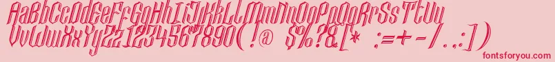 Lancastercastle Font – Red Fonts on Pink Background