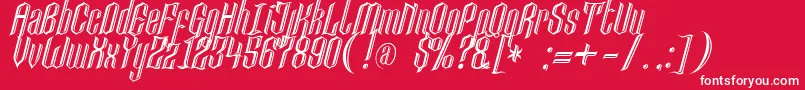Lancastercastle Font – White Fonts on Red Background
