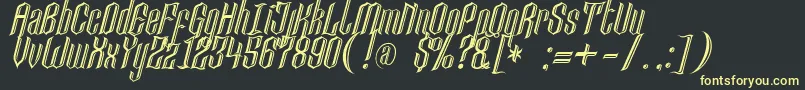 Lancastercastle Font – Yellow Fonts on Black Background