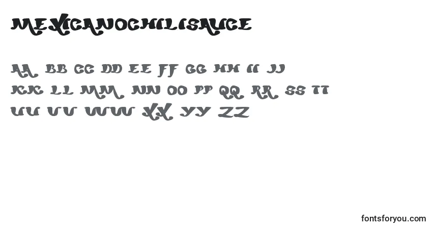 A fonte MexicanoChiliSauce – alfabeto, números, caracteres especiais