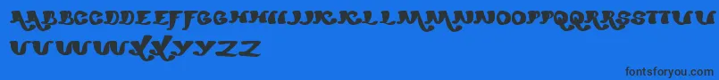 フォントMexicanoChiliSauce – 黒い文字の青い背景