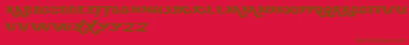 MexicanoChiliSauce Font – Brown Fonts on Red Background