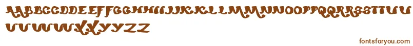 Czcionka MexicanoChiliSauce – brązowe czcionki na białym tle