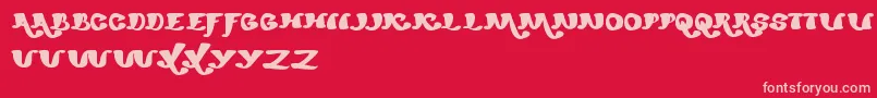 Шрифт MexicanoChiliSauce – розовые шрифты на красном фоне