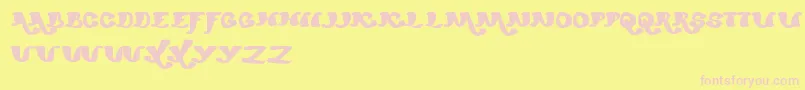 Шрифт MexicanoChiliSauce – розовые шрифты на жёлтом фоне