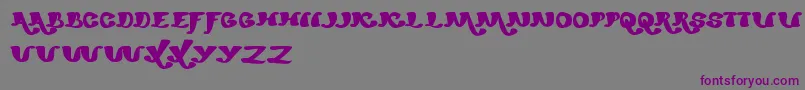 フォントMexicanoChiliSauce – 紫色のフォント、灰色の背景