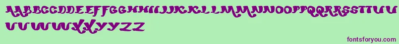 MexicanoChiliSauce Font – Purple Fonts on Green Background