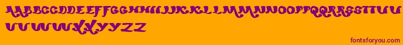 MexicanoChiliSauce Font – Purple Fonts on Orange Background
