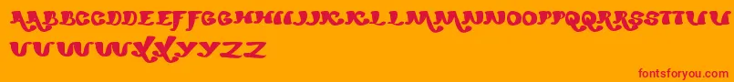MexicanoChiliSauce Font – Red Fonts on Orange Background