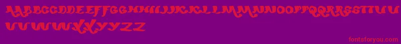 フォントMexicanoChiliSauce – 紫の背景に赤い文字
