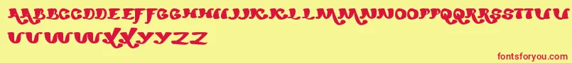 MexicanoChiliSauce Font – Red Fonts on Yellow Background