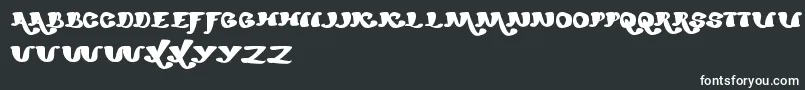 MexicanoChiliSauce-fontti – valkoiset fontit mustalla taustalla