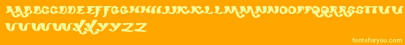 MexicanoChiliSauce Font – Yellow Fonts on Orange Background