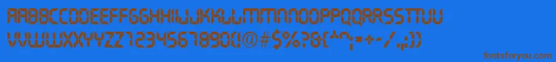 TransistorRegular Font – Brown Fonts on Blue Background