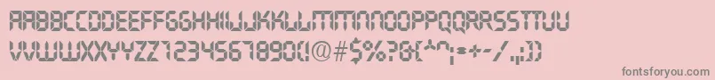 TransistorRegular Font – Gray Fonts on Pink Background