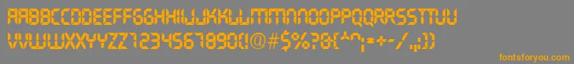 TransistorRegular Font – Orange Fonts on Gray Background