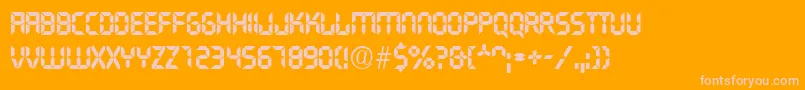 TransistorRegular Font – Pink Fonts on Orange Background