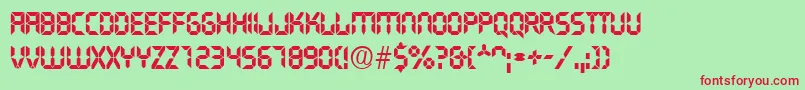 TransistorRegular Font – Red Fonts on Green Background