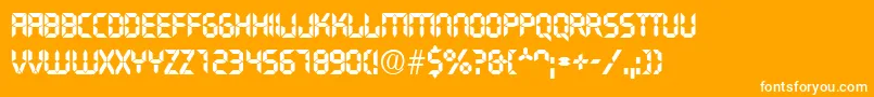 TransistorRegular Font – White Fonts on Orange Background