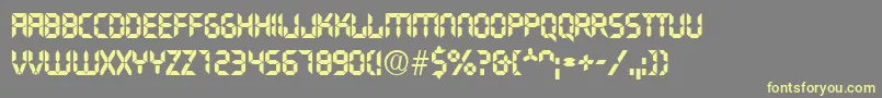 TransistorRegular Font – Yellow Fonts on Gray Background