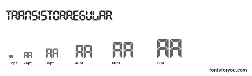 TransistorRegular Font Sizes