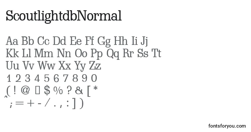 ScoutlightdbNormal Font – alphabet, numbers, special characters