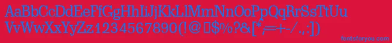 ScoutlightdbNormal Font – Blue Fonts on Red Background