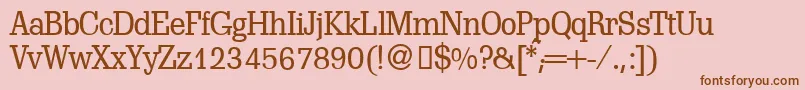 ScoutlightdbNormal Font – Brown Fonts on Pink Background