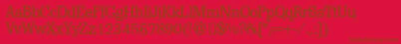 ScoutlightdbNormal Font – Brown Fonts on Red Background